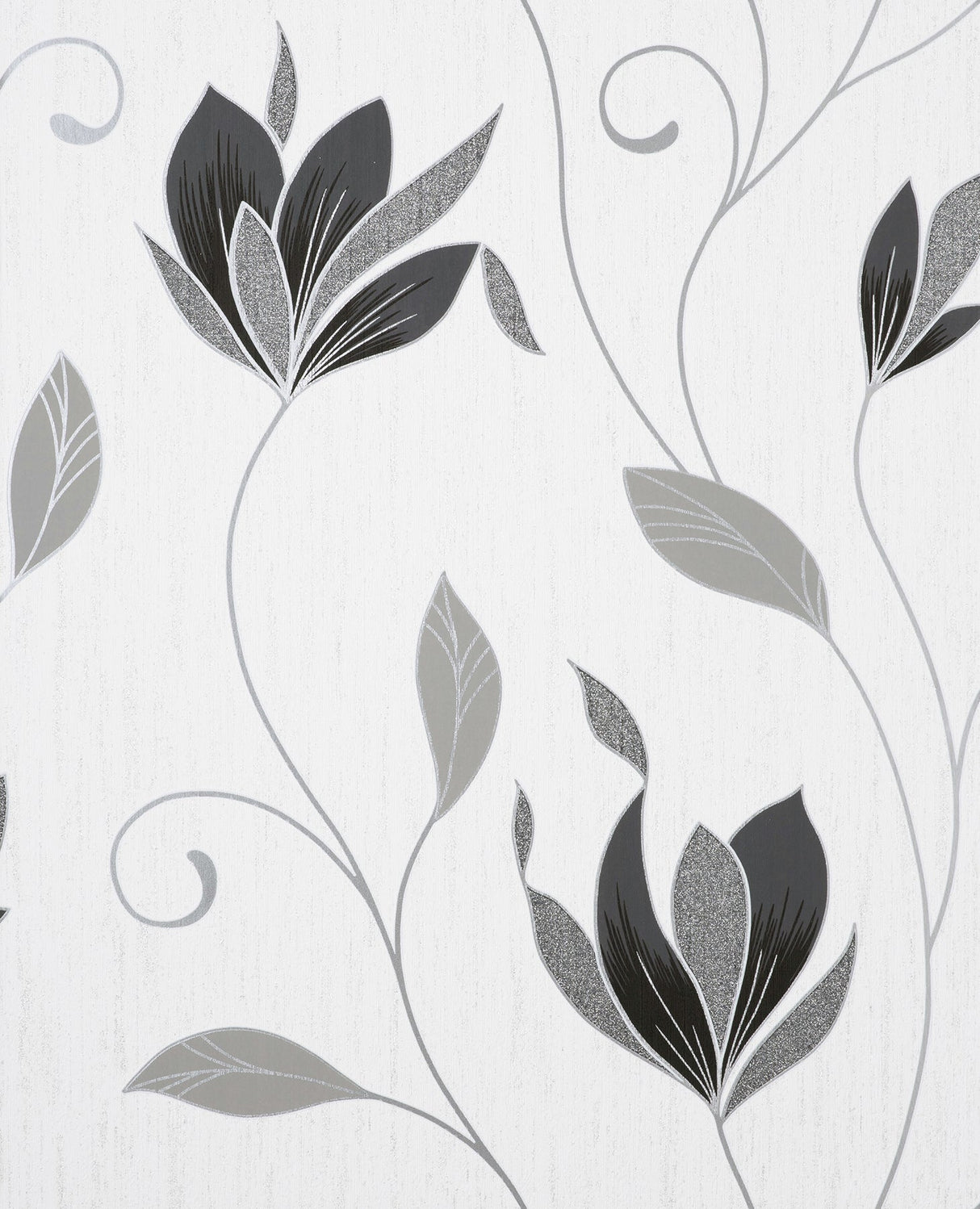Fine Decor M1719 Synergy Black Floral Wallpaper