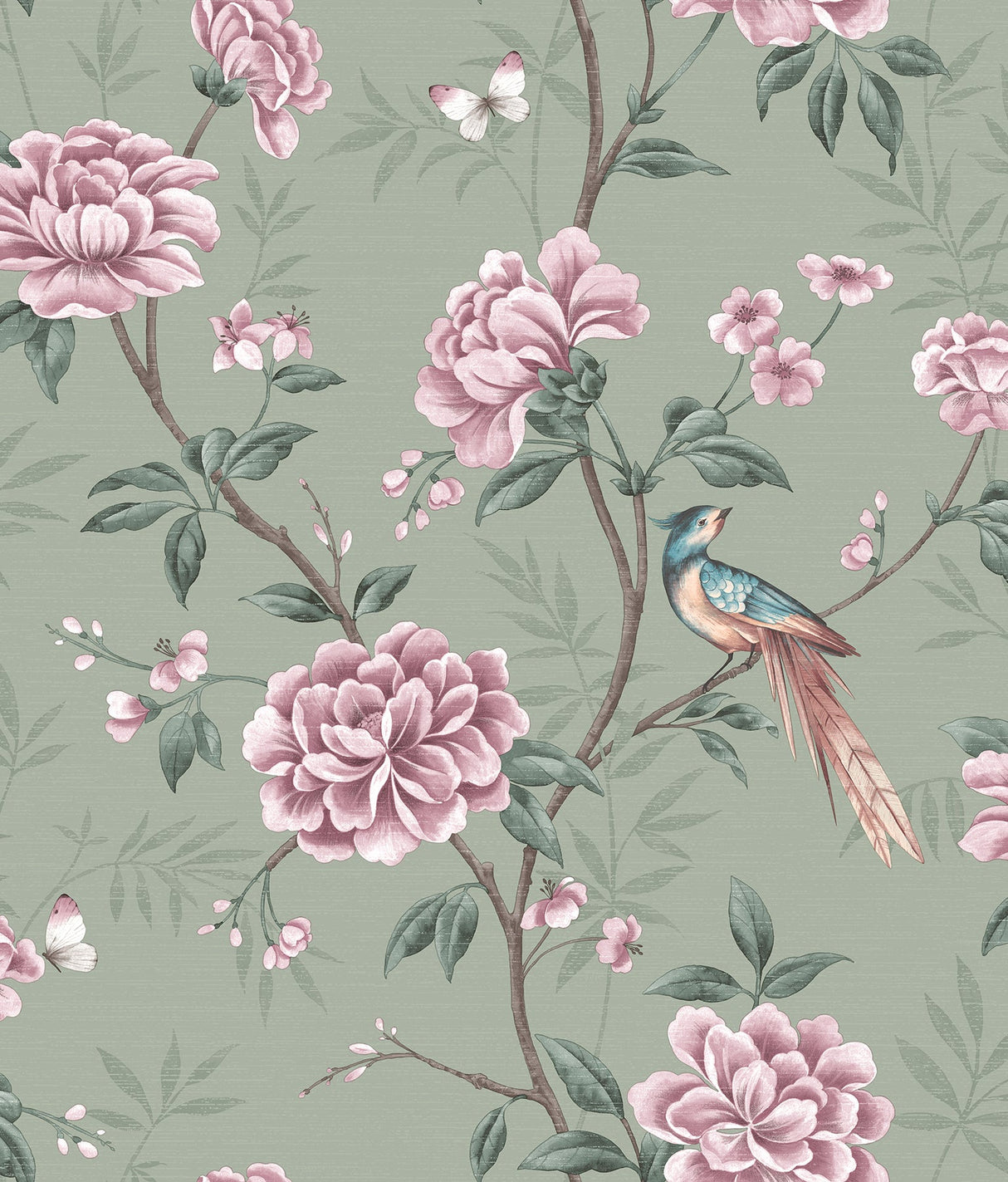 Fine Decor M1724 Akina Sage Floral Wallpaper