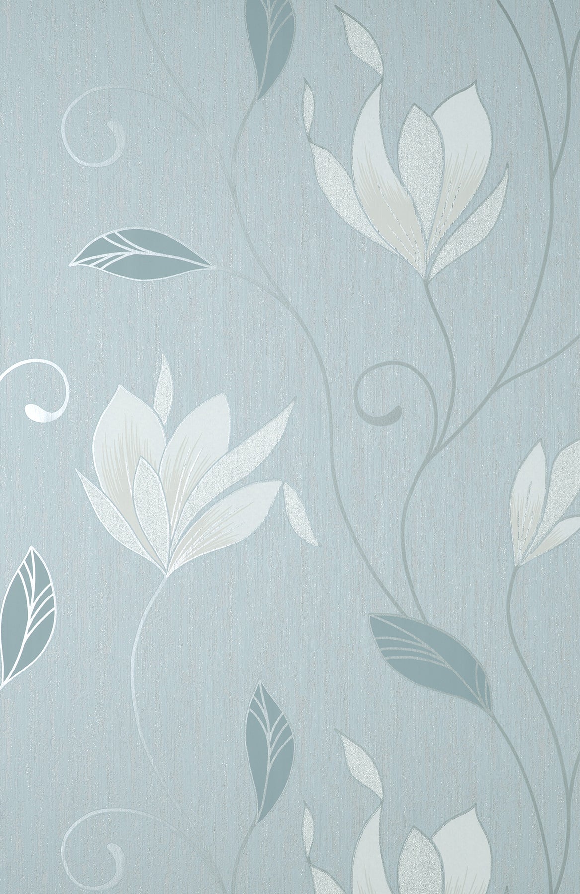 Fine Decor M1740 Synergy Light Blue Floral Wallpaper
