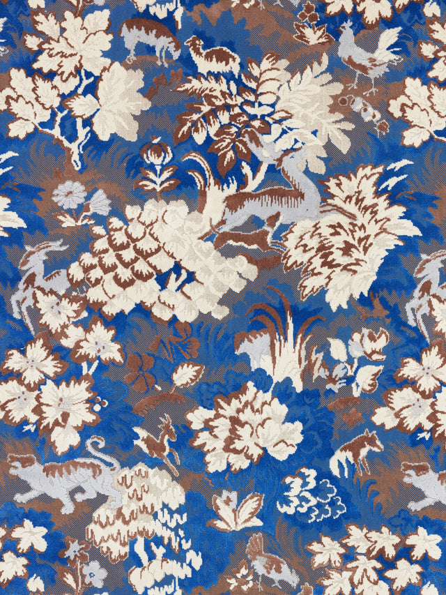 Scalamandre M1 00010264 BLUE WOOD TAILS TALE Fabric - Eade's Wallpaper
