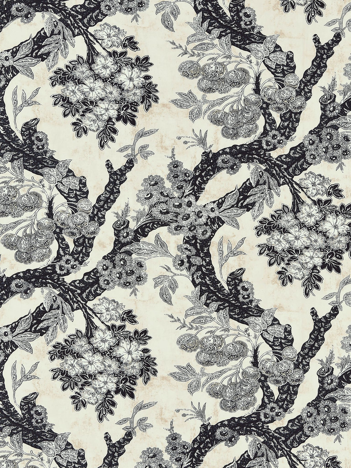 Scalamandre M7 0002SUMM CHARCOAL SUMMERHOUSE HILL Fabric - Eade's Wallpaper