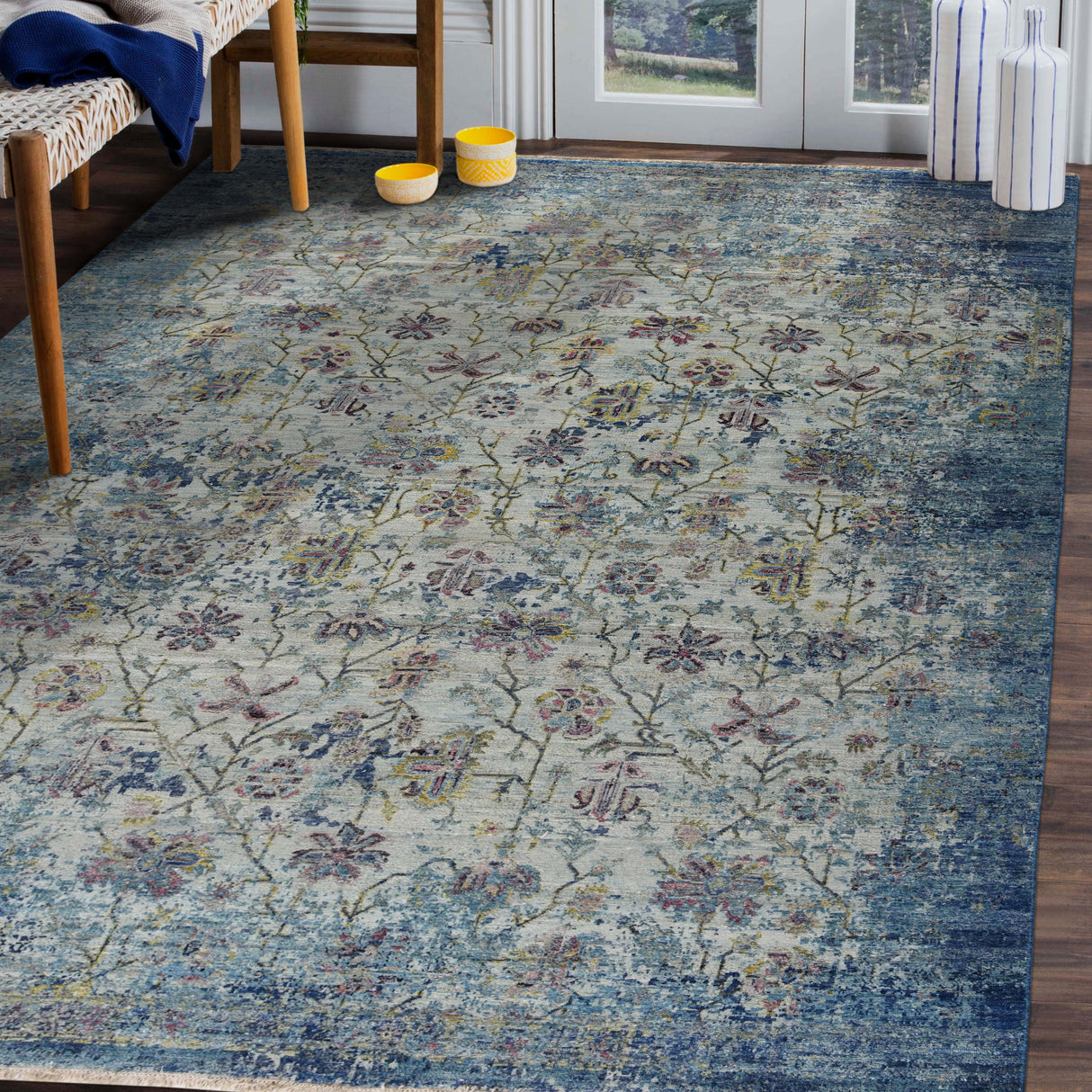 Amer Rugs MAH200912 Mahal Sky Blue 9' X 12' Area Rug