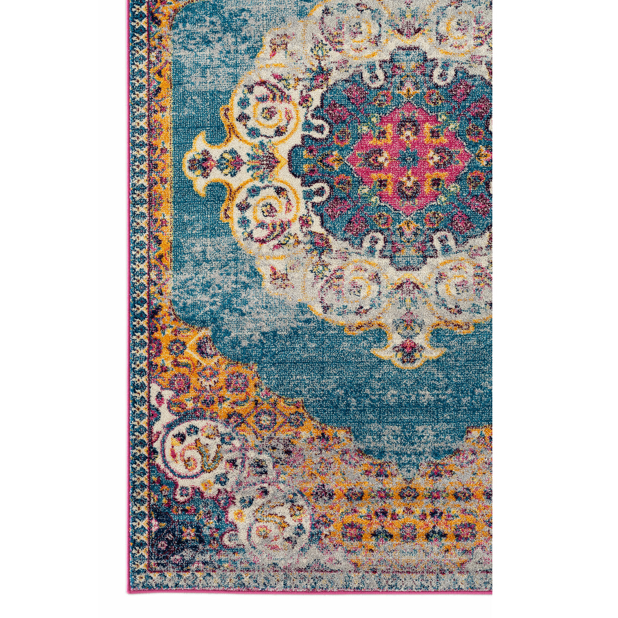 Amer Rugs MAN-3 Manhattan Bohemian Pattern /Orange Runner Rug, 2'6" X 6' Area Rug
