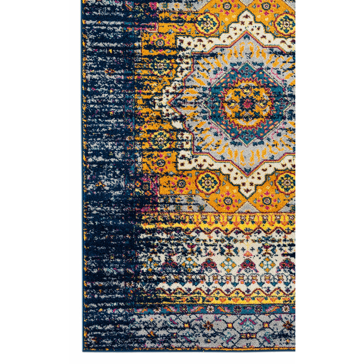 Amer Rugs MAN-34 Manhattan Bohemian Pattern /Orange Runner Rug, 2'6" X 6' Area Rug