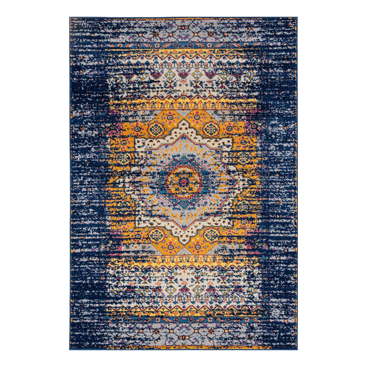 Amer Rugs MAN-34 Manhattan Bohemian Pattern /Orange Runner Rug, 2'6" X 6' Area Rug