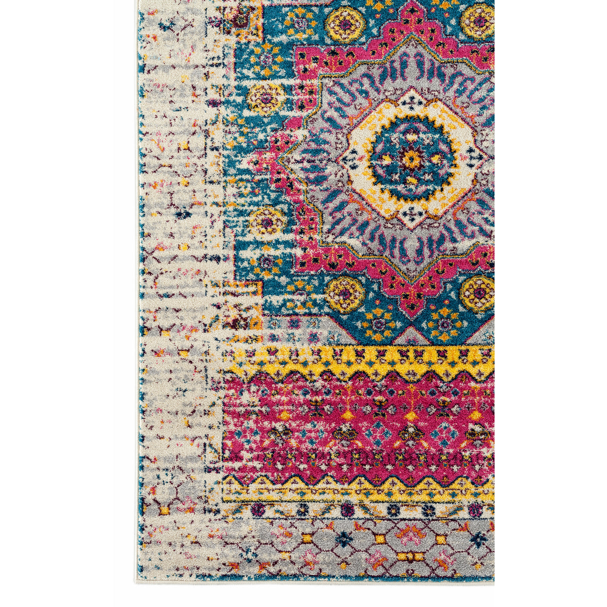 Amer Rugs MAN-35 Manhattan Bohemian Pattern /Pink Runner Rug, 2'6" X 7'6" Area Rug