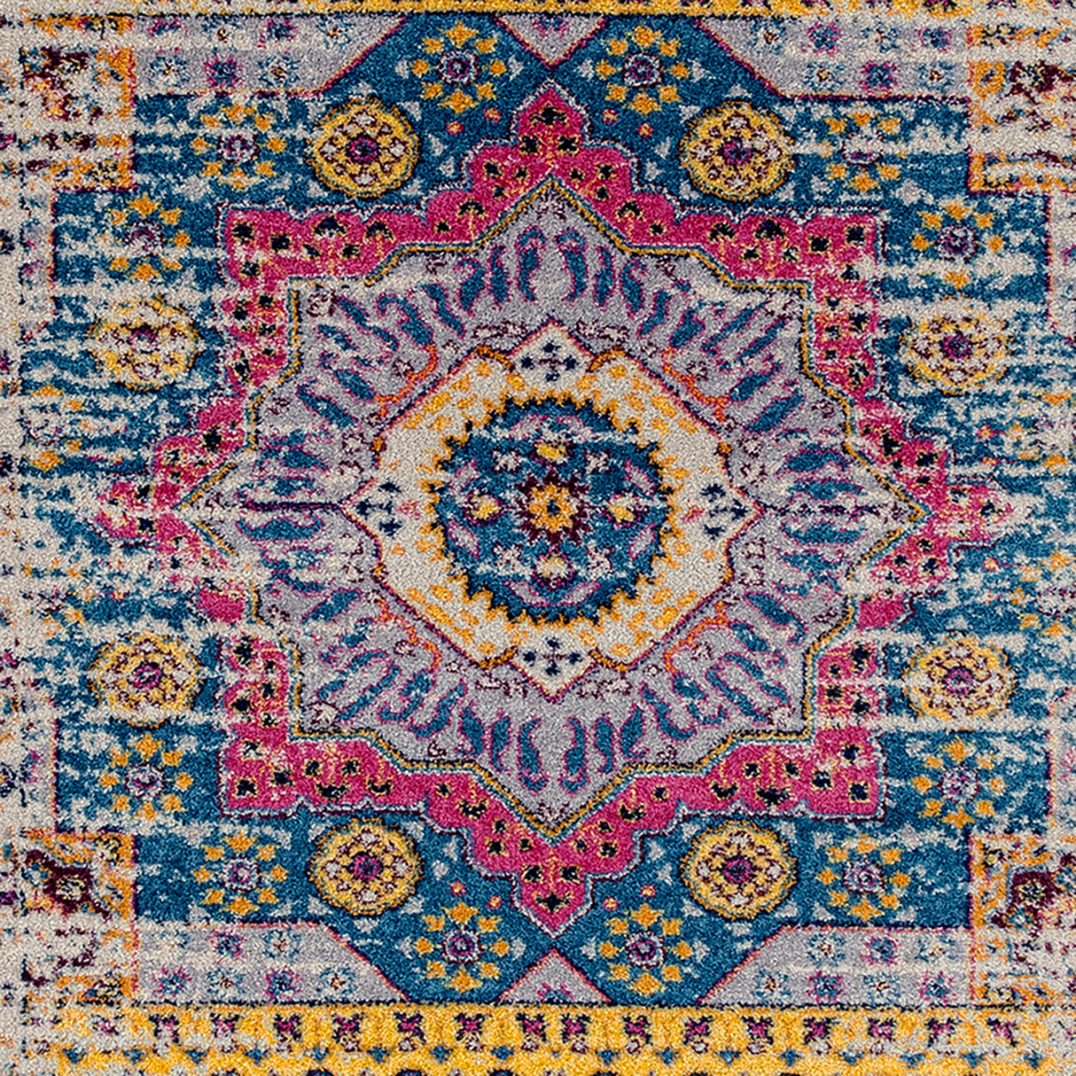 Amer Rugs MAN-35 Manhattan Bohemian Pattern /Pink Runner Rug, 2'6" X 7'6" Area Rug