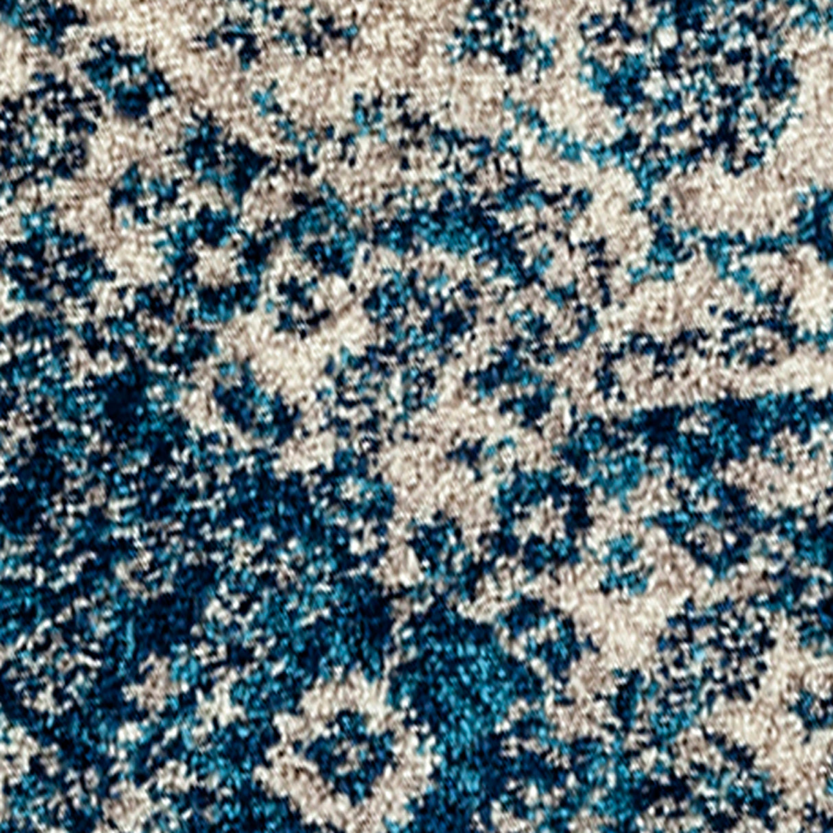 Amer Rugs MAN-39 Manhattan Bohemian Pattern /Teal Runner Rug, 2'6" X 7'6" Area Rug