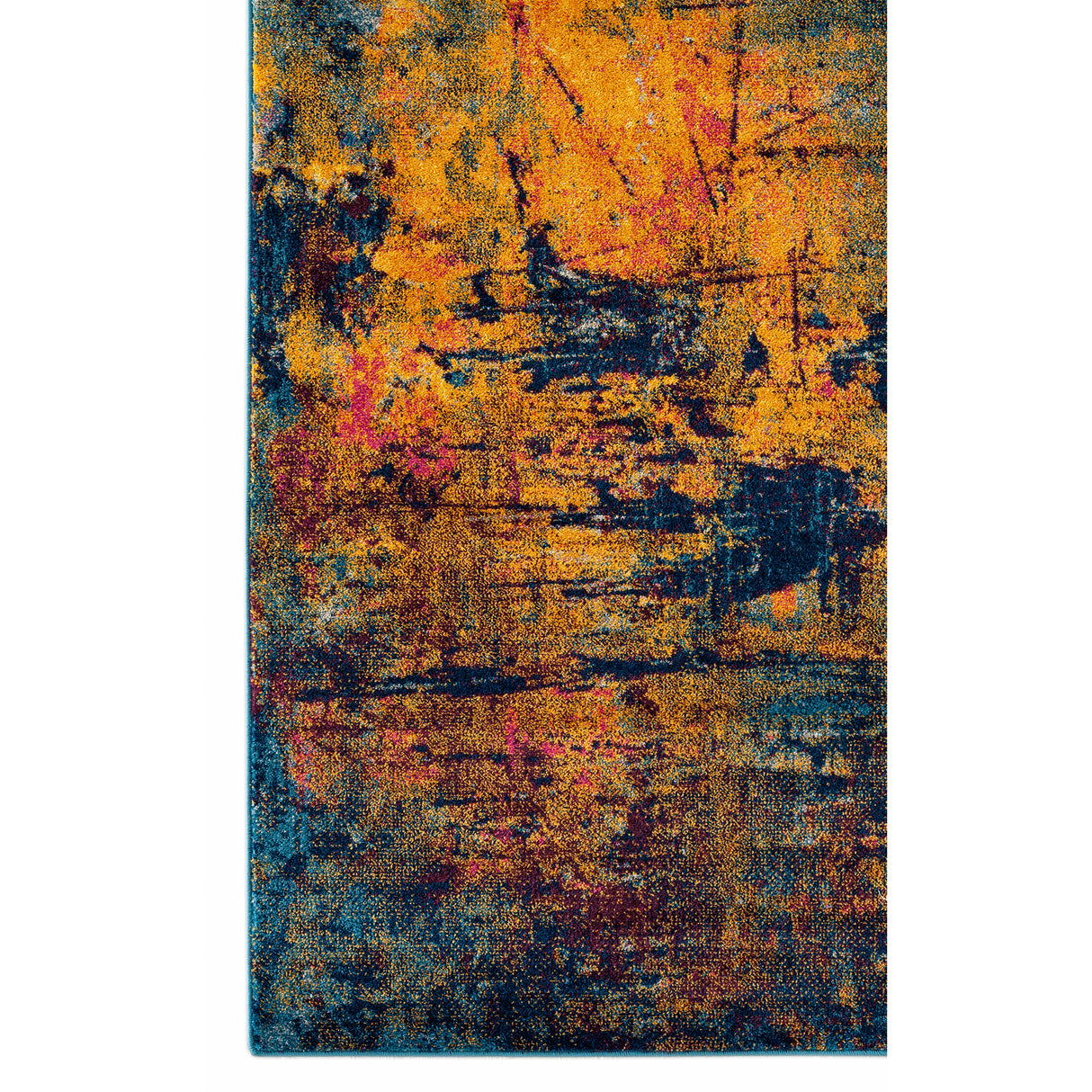 Amer Rugs MAN-41 Manhattan Bohemian Pattern /Blue Runner Rug, 2'6" X 7'6" Area Rug