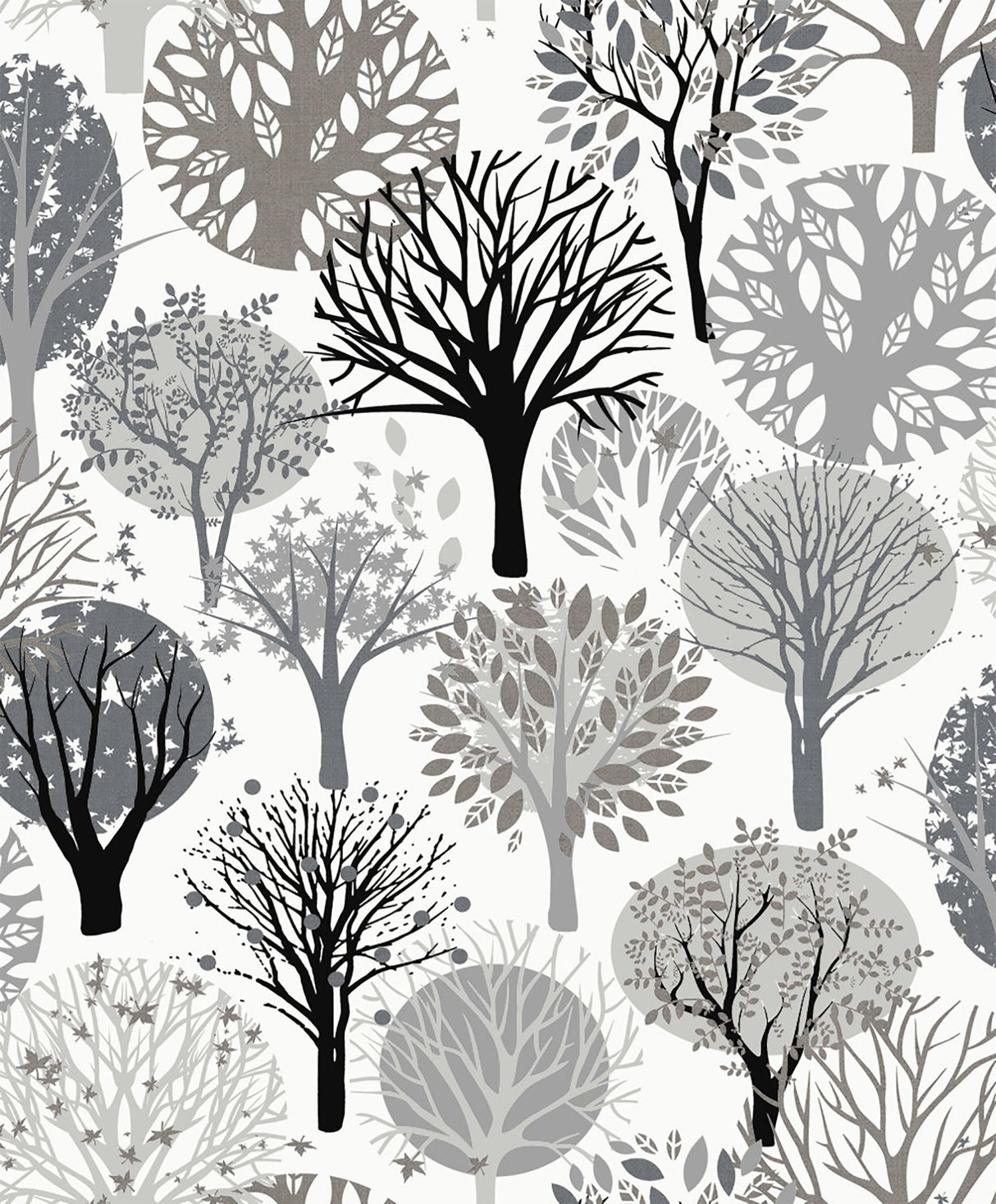 Midbec MD17502 Trees Black Woodland Wallpaper