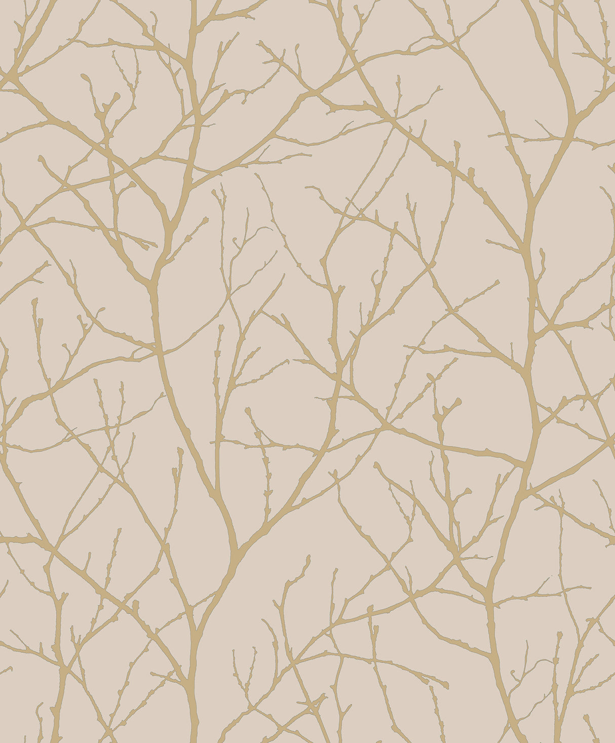 York MD7122 Trees Silhouette Beige & Gold Wallpaper