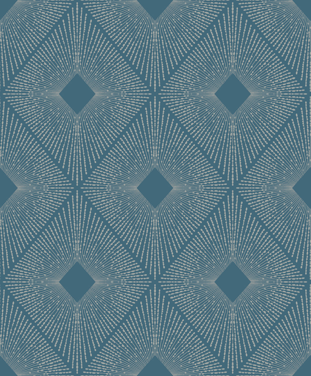 York MD7131 Harlowe Blue & Silver Wallpaper