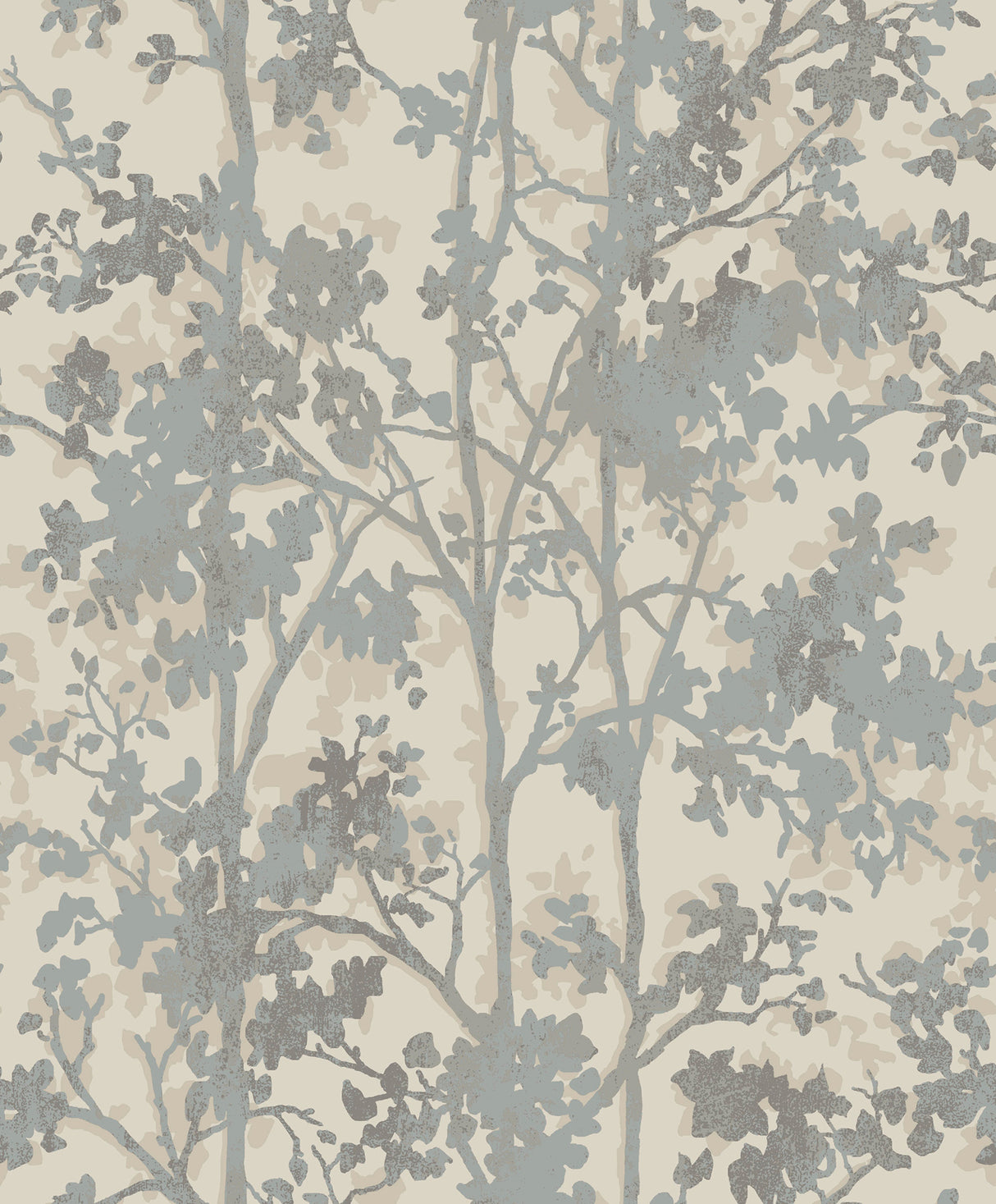 York MD7141 Shimmering Foliage Cream & Silver Wallpaper