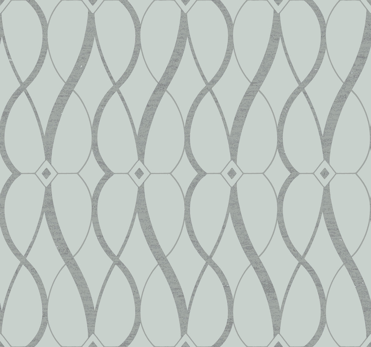 York MD7172 Graceful Geo Spa & Silver Wallpaper