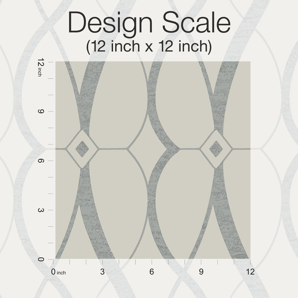 York MD7175 Graceful Geo Beige & Silver Wallpaper