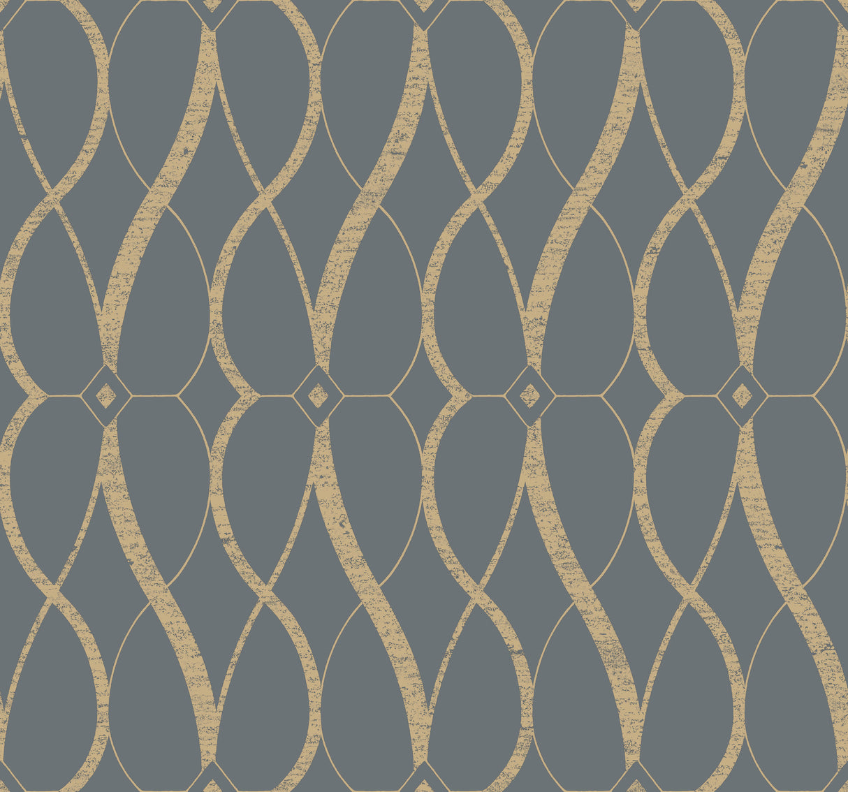 York MD7176 Graceful Geo Smoke & Gold Wallpaper