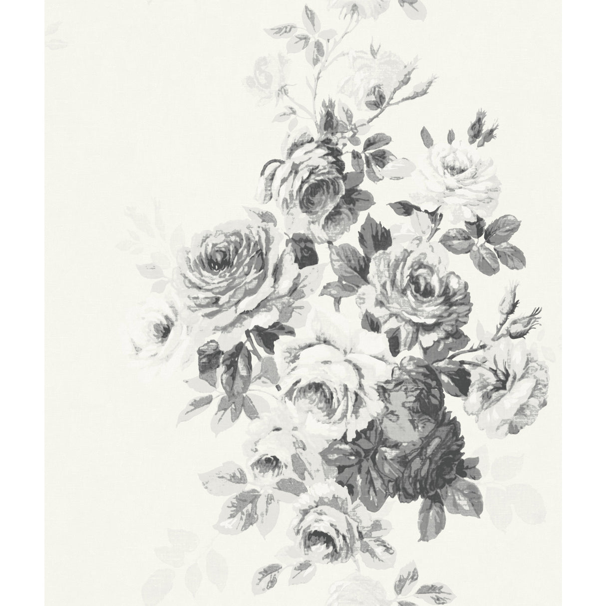 York ME1534 Tea Rose Black & White Wallpaper