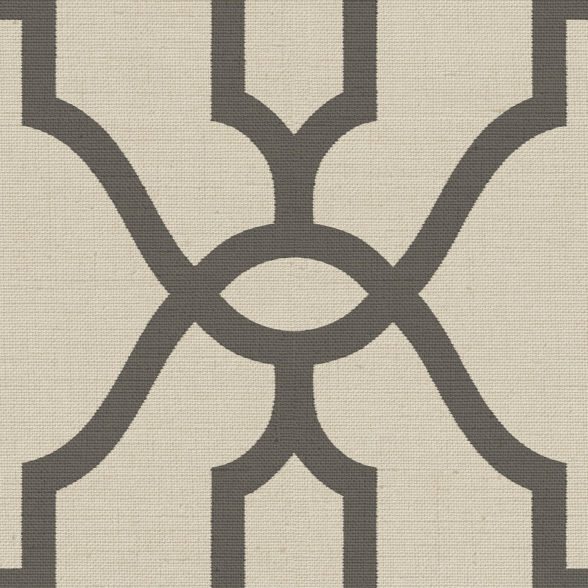 York ME1551 On Khaki Woven Trellis Charcoal Wallpaper