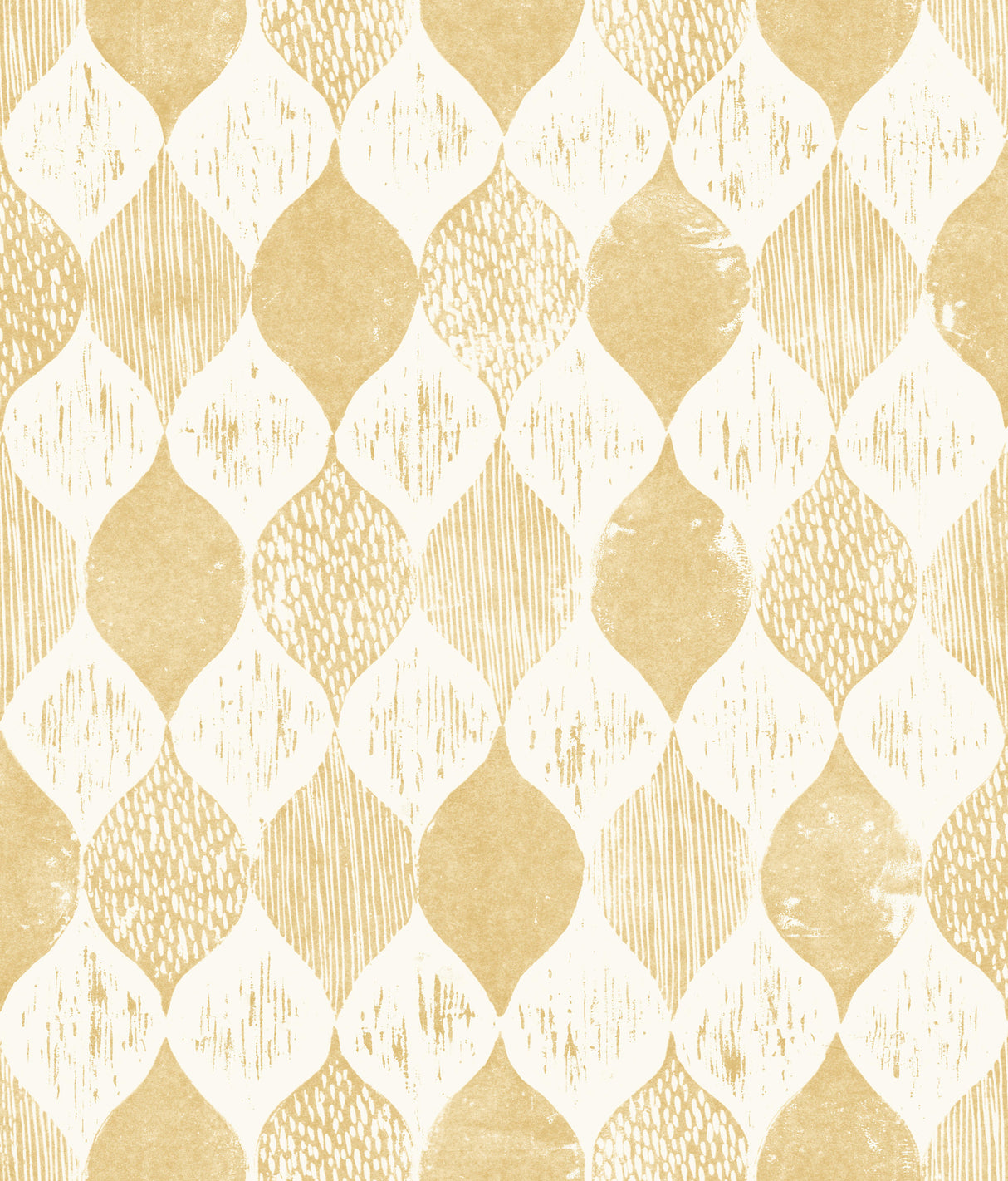 York ME1566 Woodblock Yellow Wallpaper