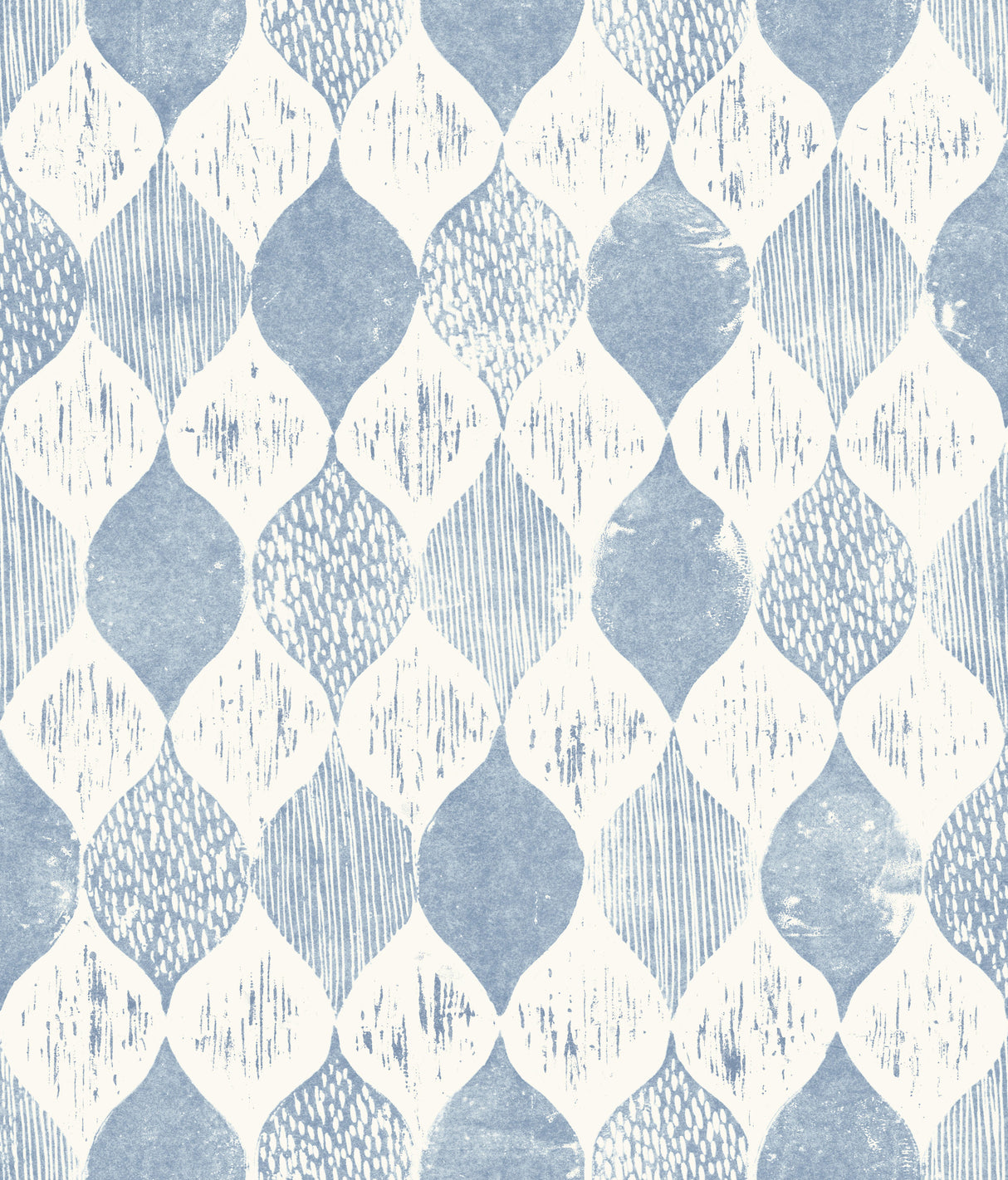 York ME1568 Woodblock Blue Wallpaper