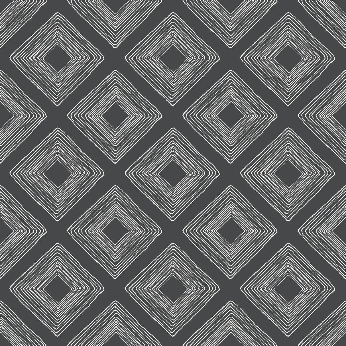 York ME1576 Diamond Sketch White & Black Wallpaper