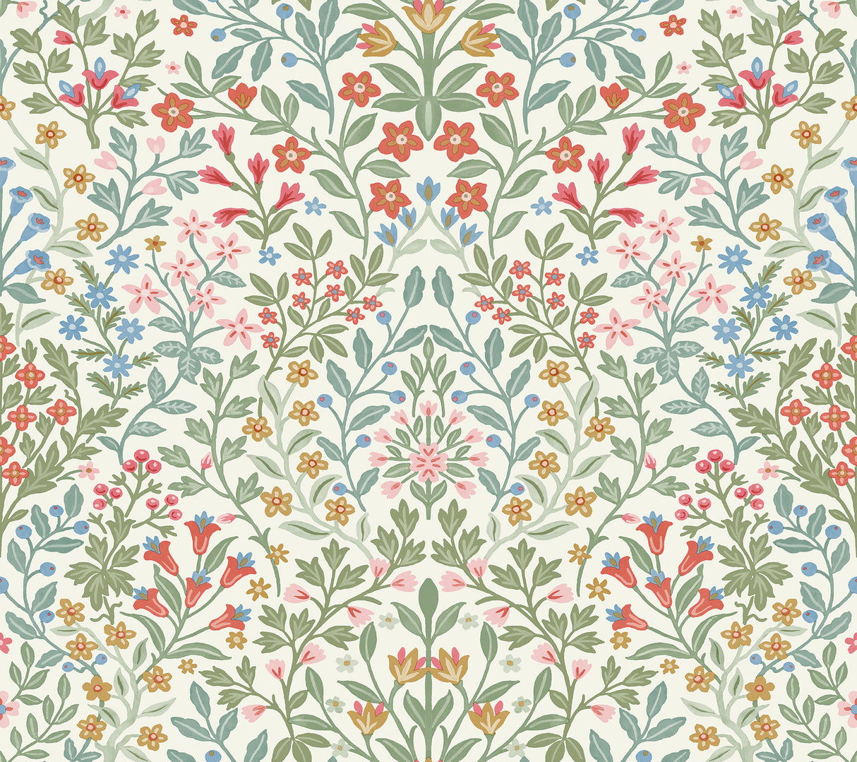 Magnolia Home MF4726 Garden White & Multicolor Terrace Wallp