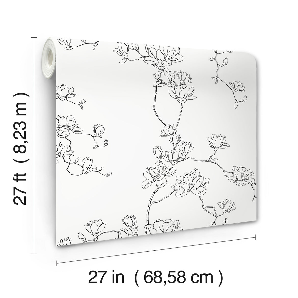 Magnolia Home MF4731 Magnolia Black Branches Wallpaper