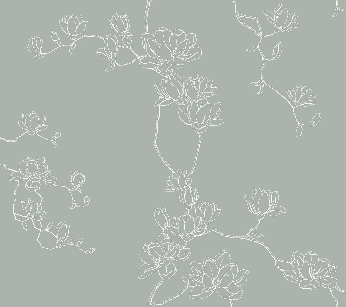Magnolia Home MF4734 Magnolia Eucalyptus Branches Wallpaper