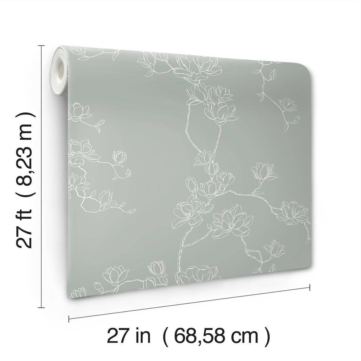 Magnolia Home MF4734 Magnolia Eucalyptus Branches Wallpaper