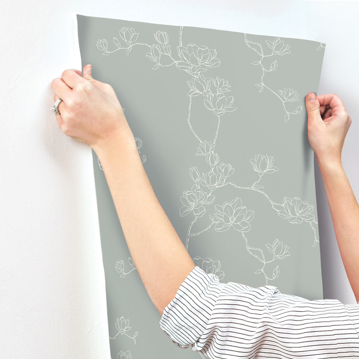 Magnolia Home MF4734 Magnolia Eucalyptus Branches Wallpaper