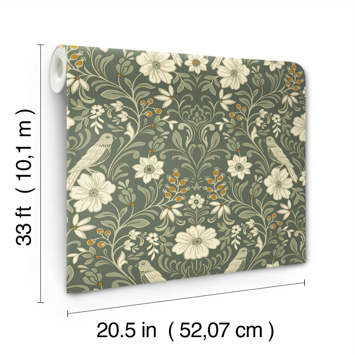 Magnolia Home MF4741 Colette Olive Wallpaper