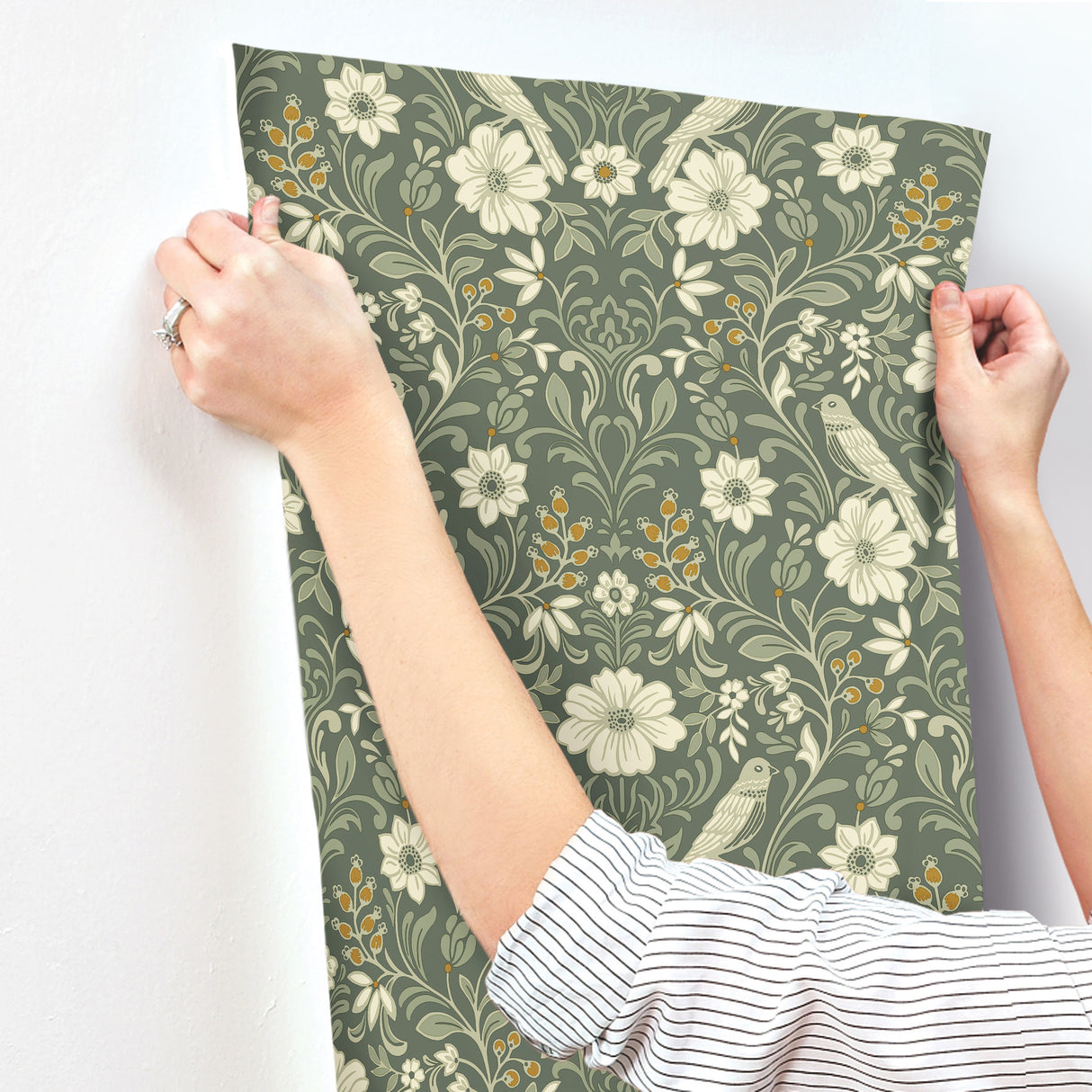 Magnolia Home MF4741 Colette Olive Wallpaper