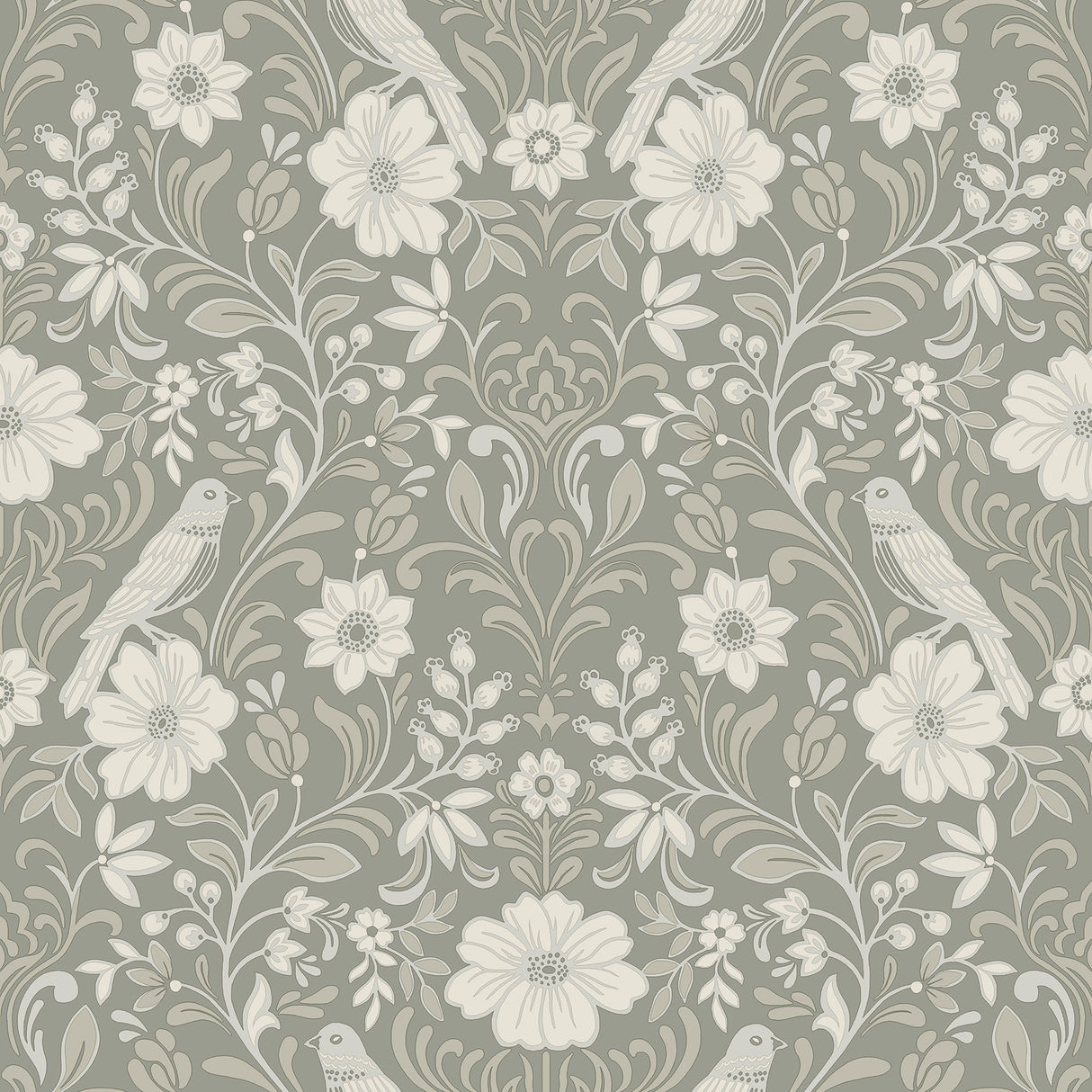 Magnolia Home MF4746 Colette Grey Wallpaper