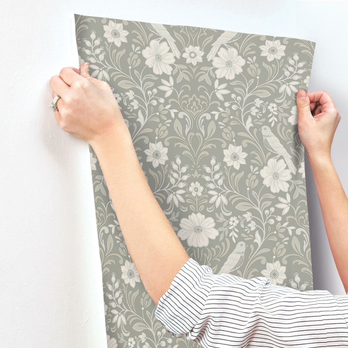 Magnolia Home MF4746 Colette Grey Wallpaper