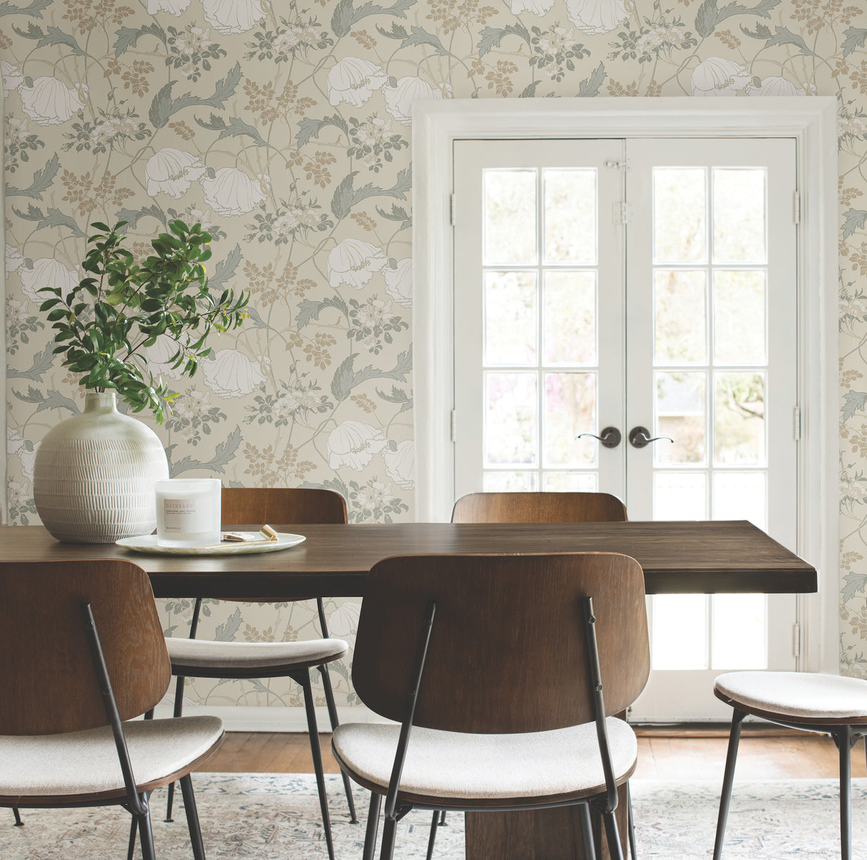 Magnolia Home MF4753 Gwendolyn Ivory & Grey Wallpaper