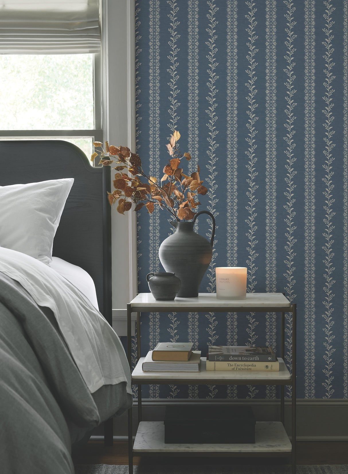 Magnolia Home MF4766 Everleigh Navy Wallpaper