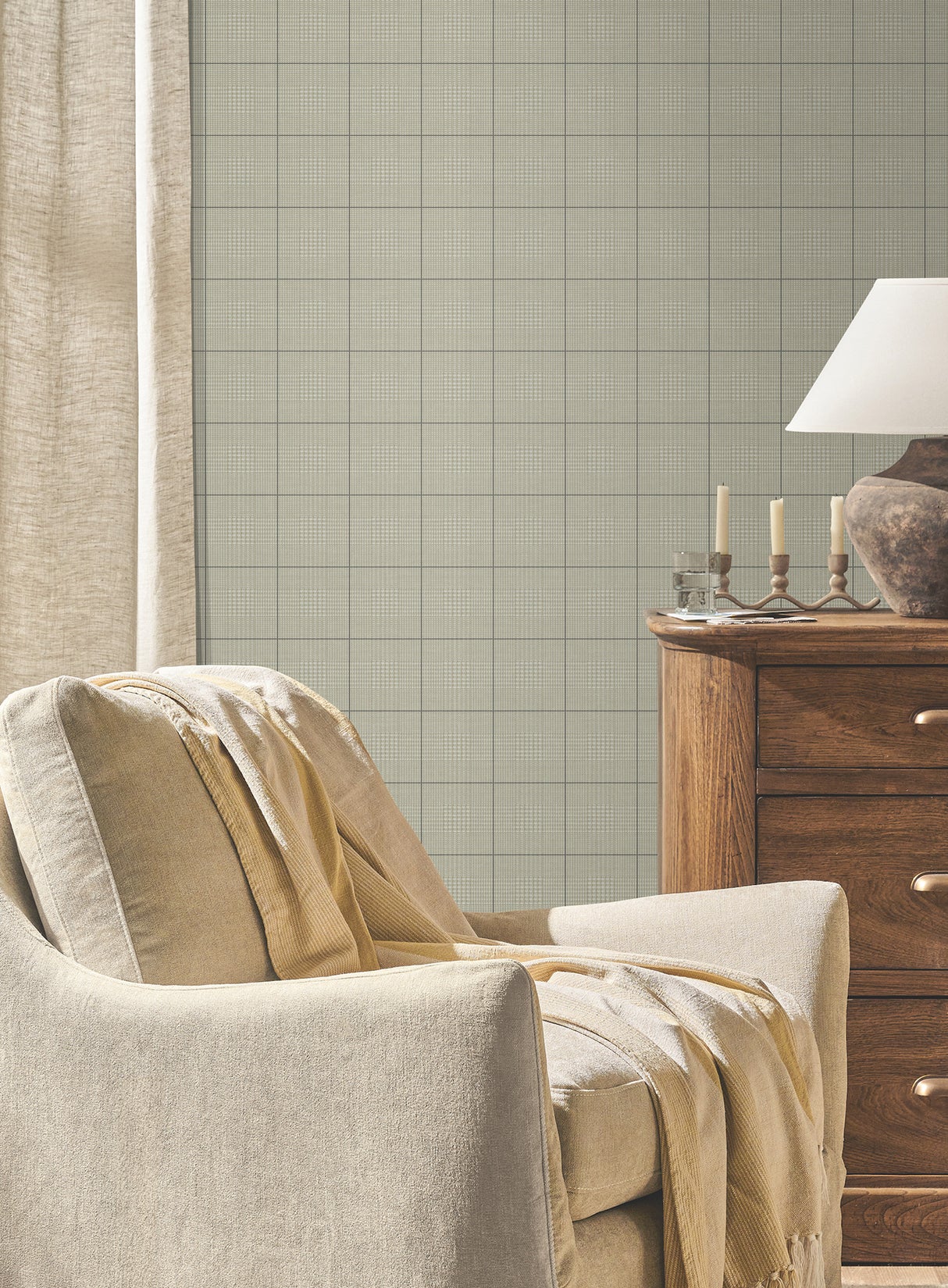 Magnolia Home MF4784 Windsor Taupe Wallpaper