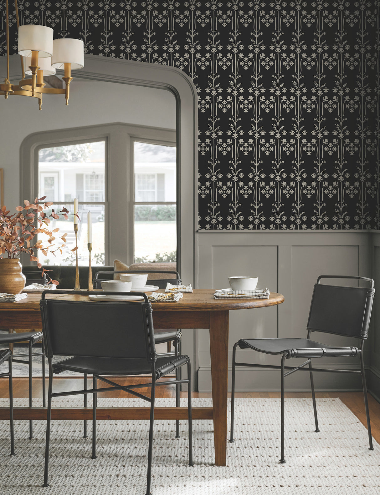Magnolia Home MF4803 Lydia Black Wallpaper