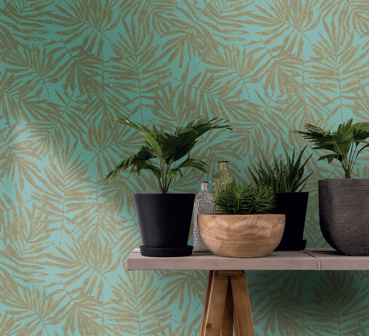 Marburg MG31319 La Veneziana Green Leaf Wallpaper
