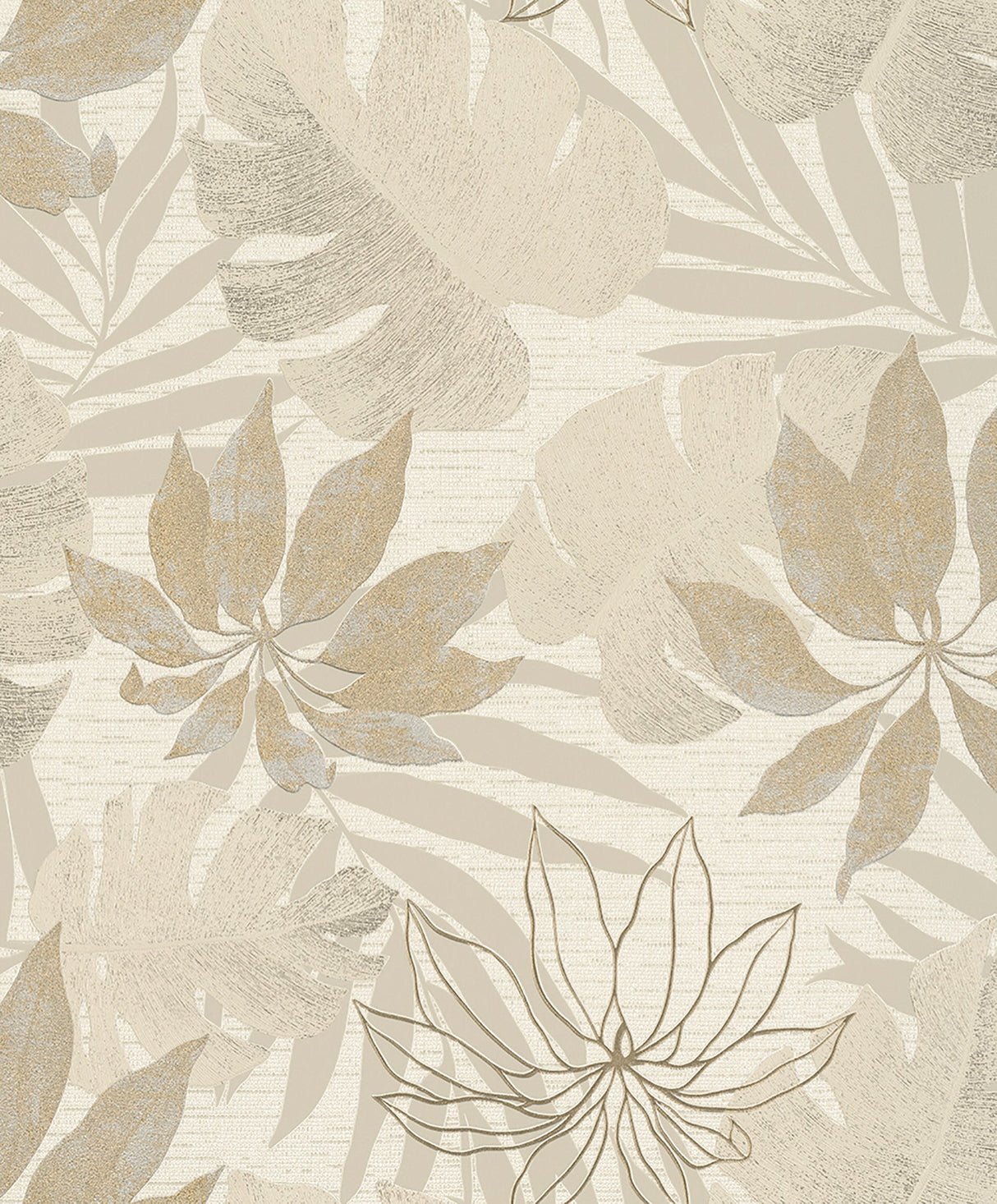 Marburg MG31602 Nona Beige Tropical Leaves Wallpaper