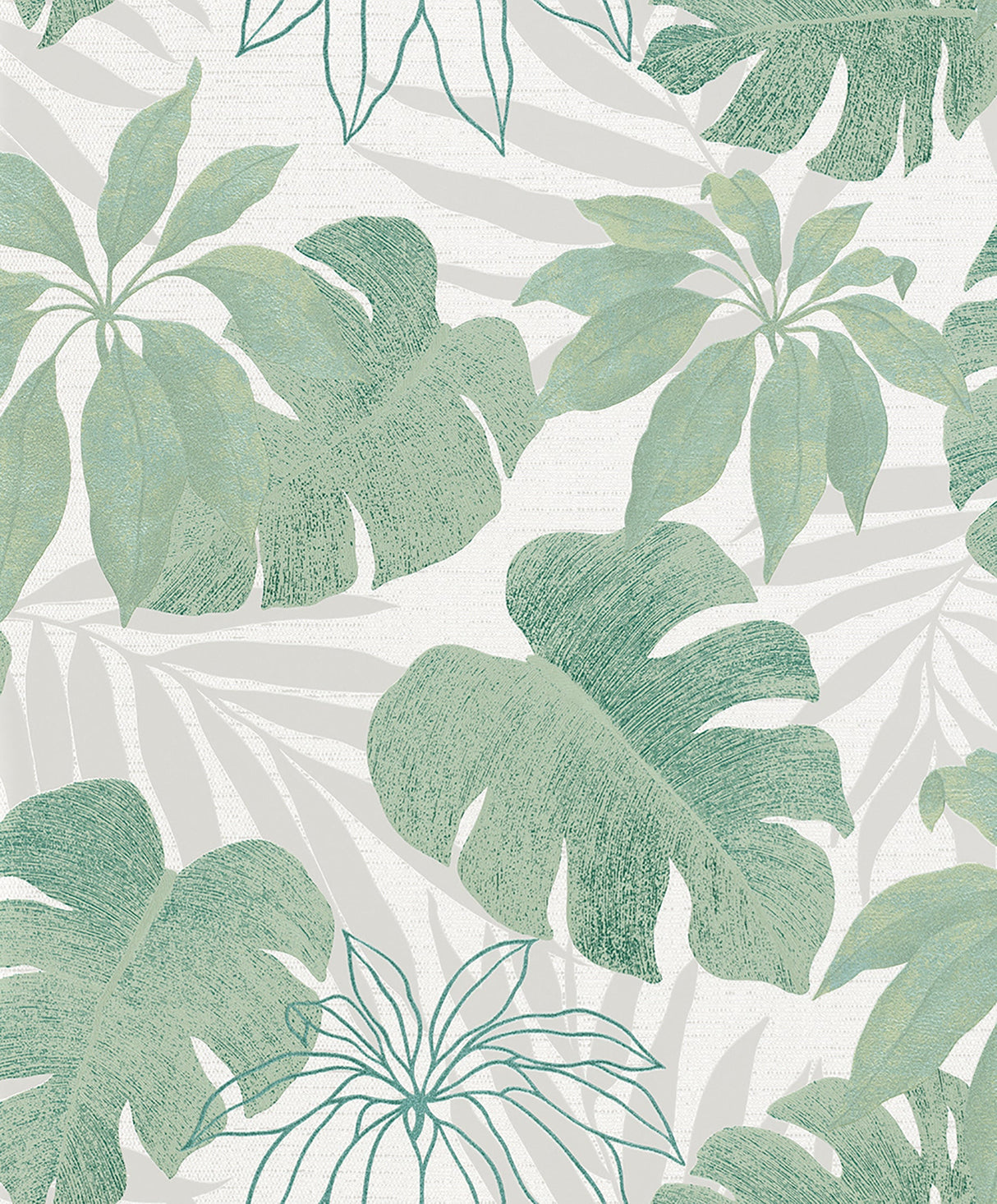 Marburg MG31604 Nona Green Tropical Leaves Wallpaper