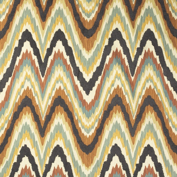 Ikat-Cinnamon Mitchell MDS FF-2203-04 Chevron,Contemporary,Global,Ikat,Texture Azuki - Eade's Wallpaper