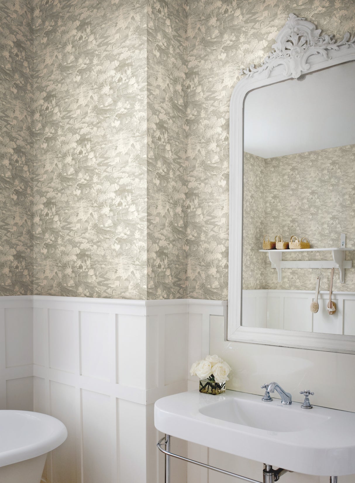 York MH1501 Homestead Grey & Off White Wallpaper