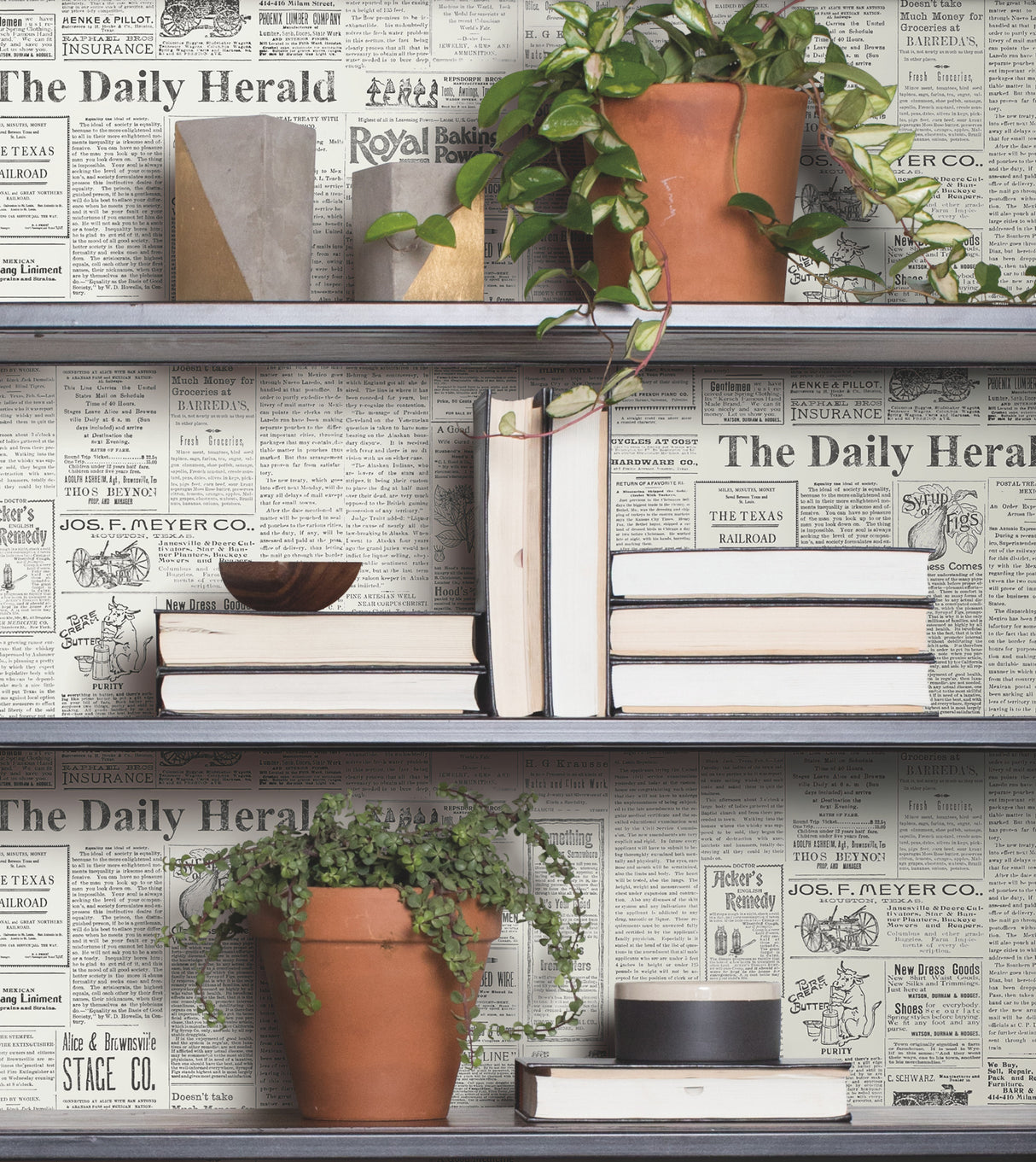 York MH1508 The Daily Black & White Wallpaper