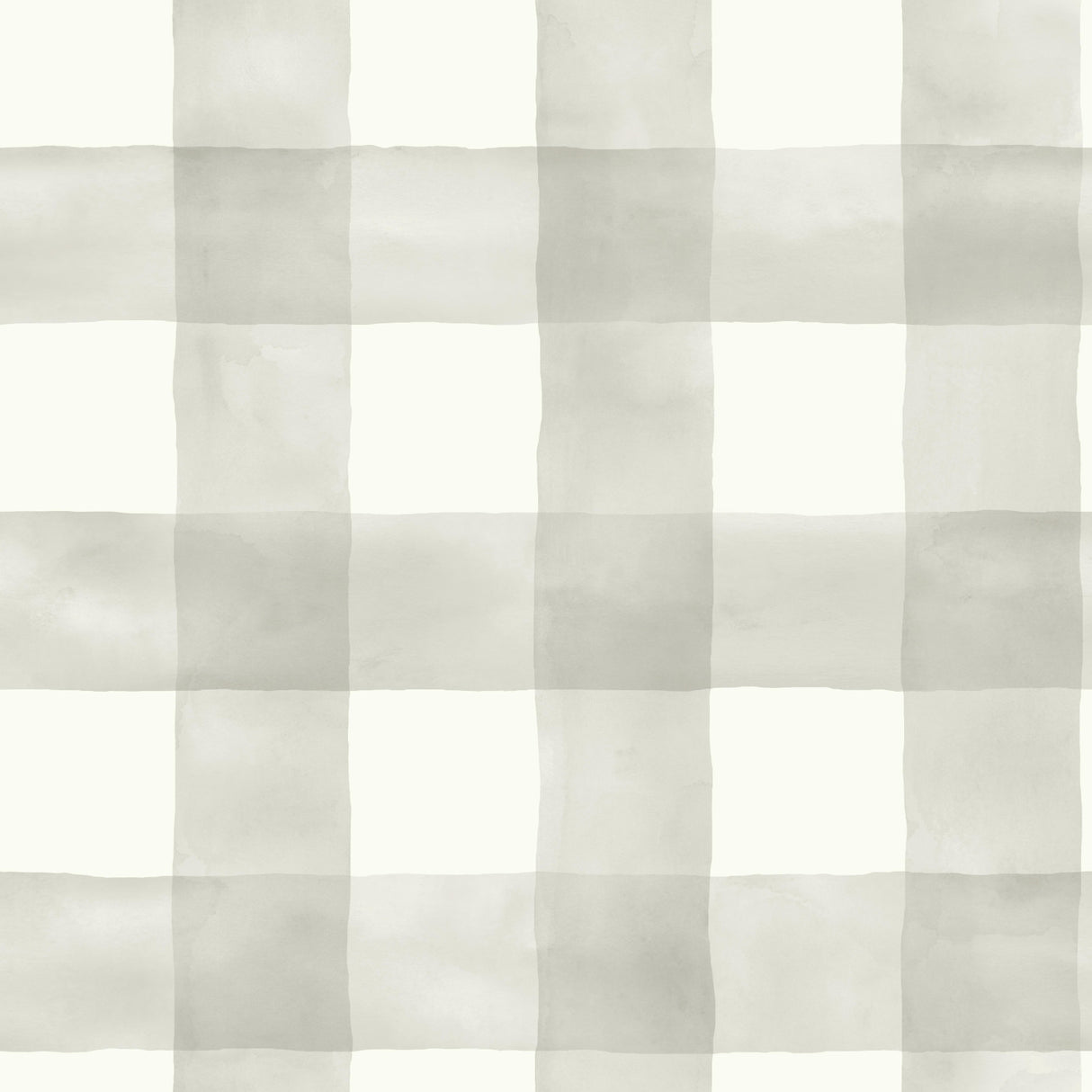 York MH1518 Watercolor Check Grey & White Wallpaper