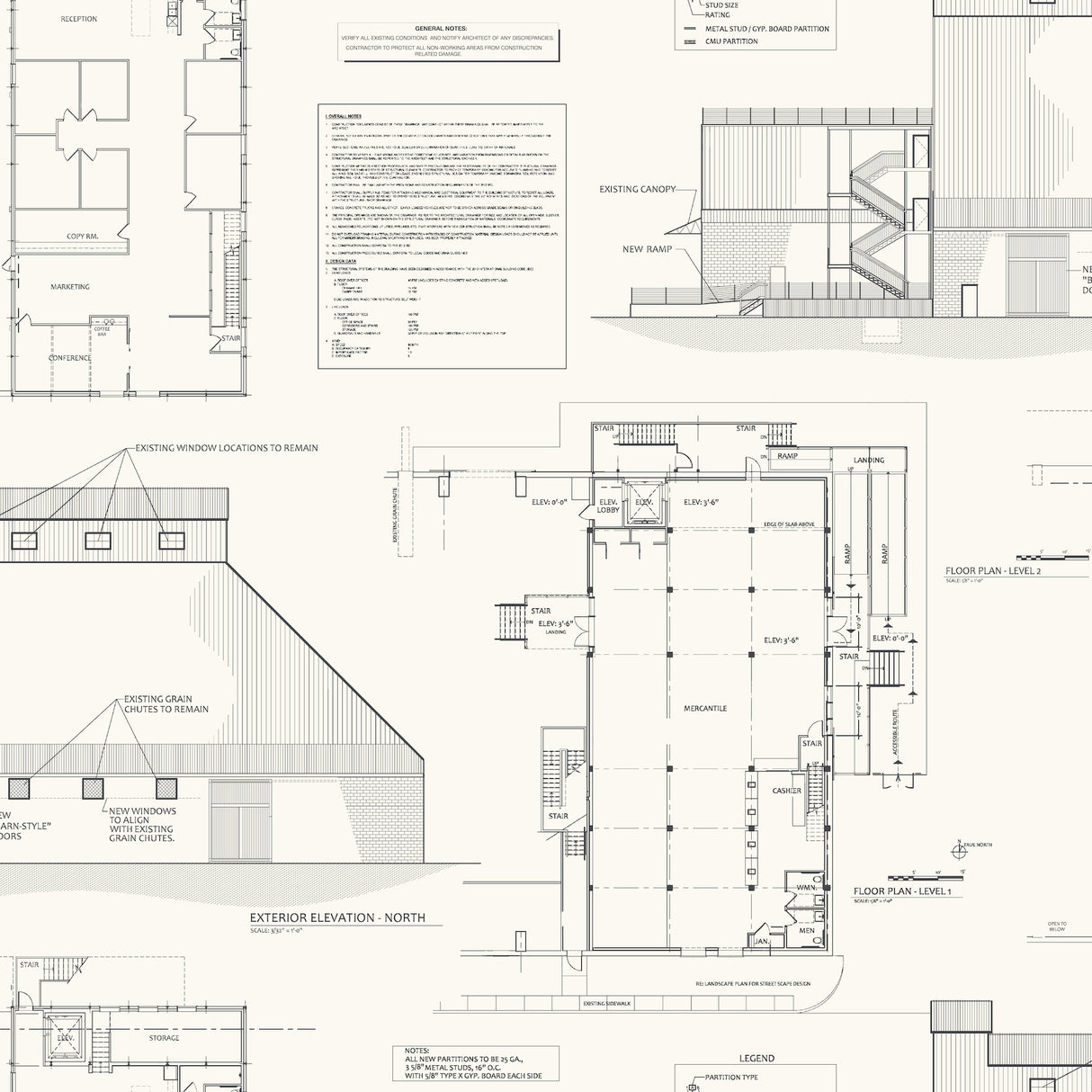 York MH1535 The Market White & Black Wallpaper