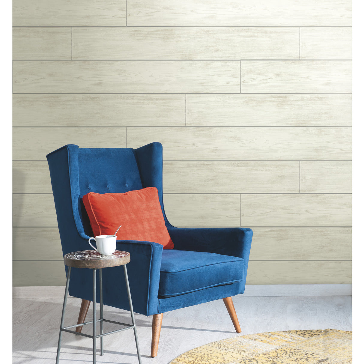 York MH1559 Shiplap Grey & Off White Wallpaper