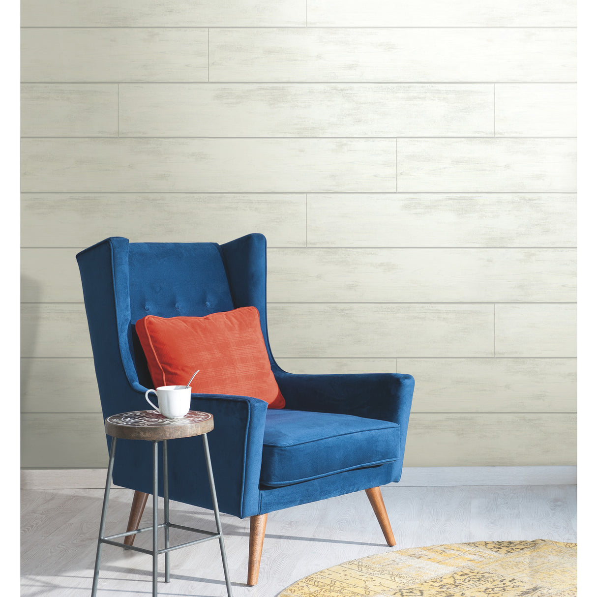 York MH1560 Shiplap White & Grey Wallpaper