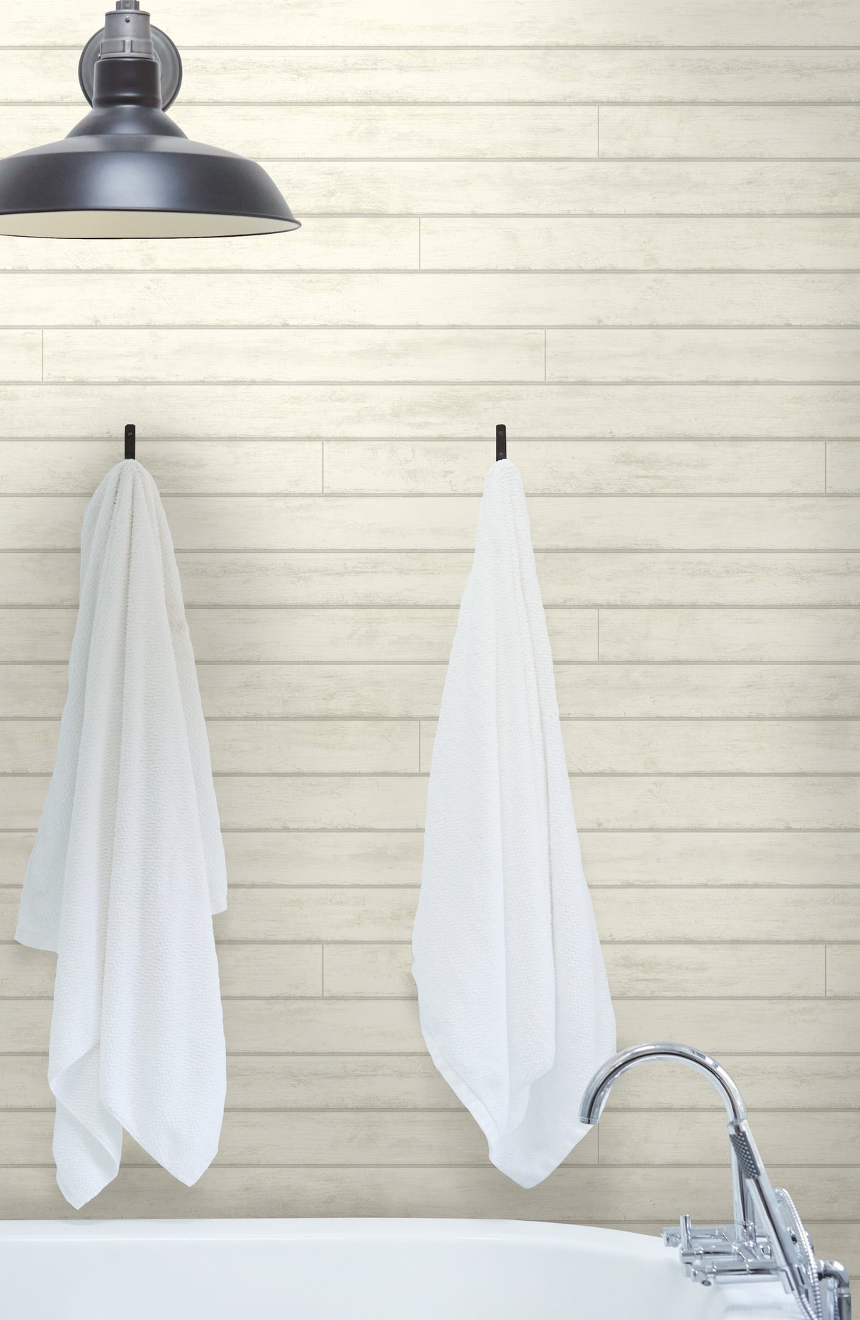 York MH1566 Skinnylap White & Grey Wallpaper