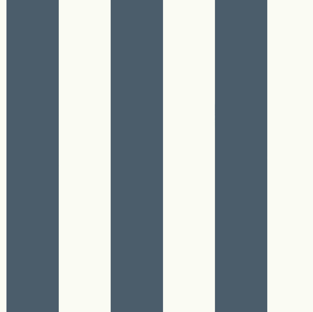 York MH1591 Awning Stripe Blue & White Wallpaper